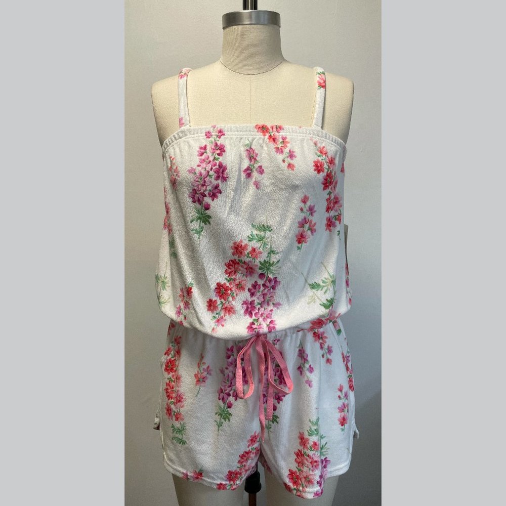 Floral Print Convertible Terry Onesie (NWT) - S